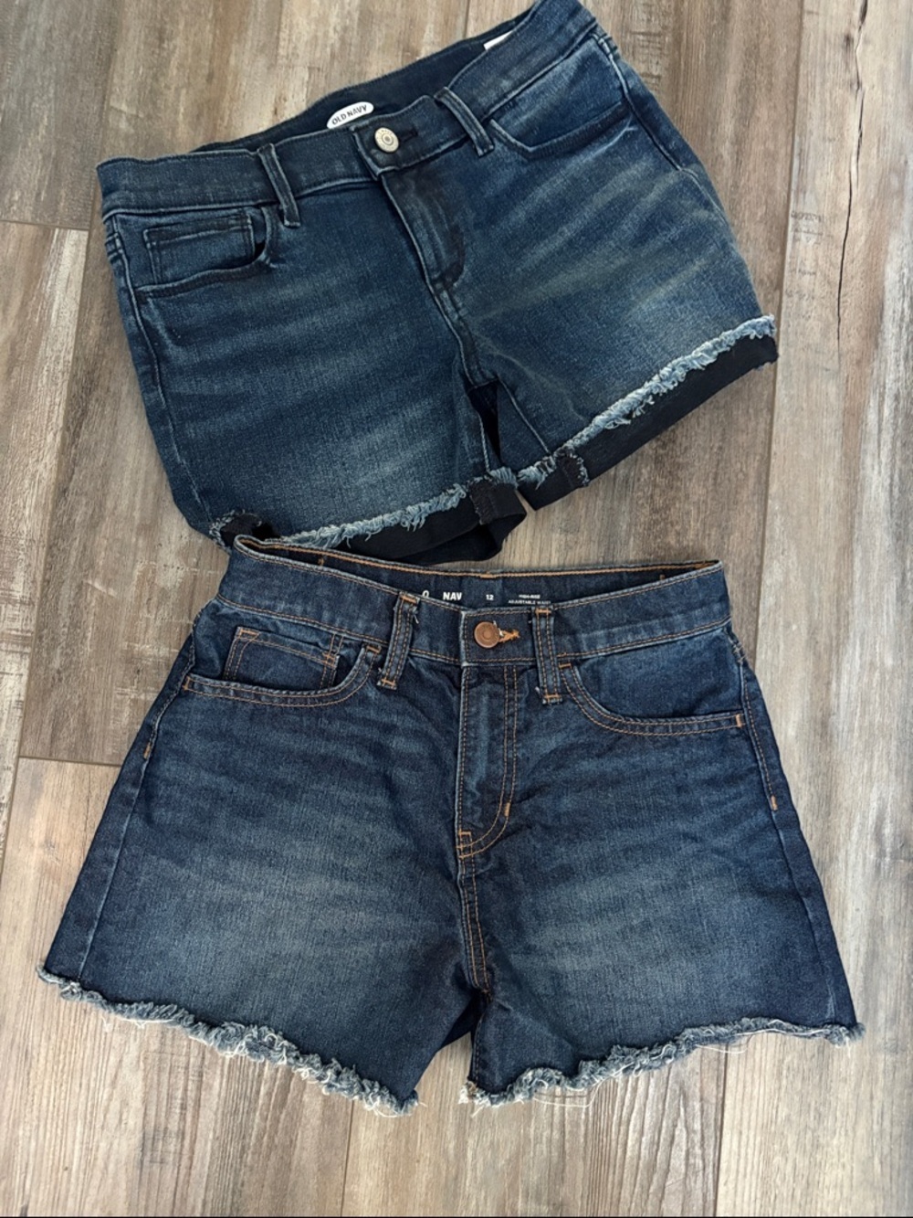 Girls jeans shorts lot size 12